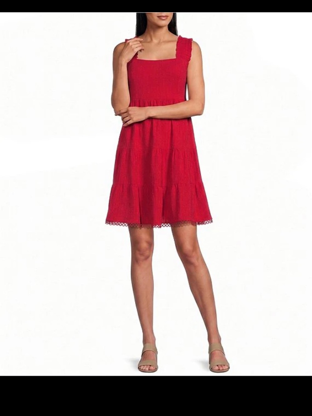 Leslie Fay red dress size 8 NWT